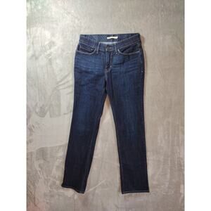 Levis 525 Jeans Womens 8s The Perfect Waist Straight Dark Wash School Casual